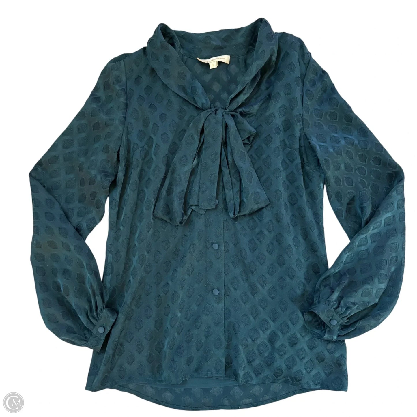 Blouse Designer By Tory Burch In Teal, Size: Xs