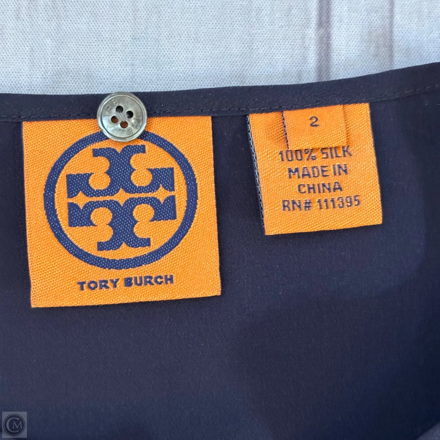 Blouse Designer By Tory Burch In Navy, Size: Xs