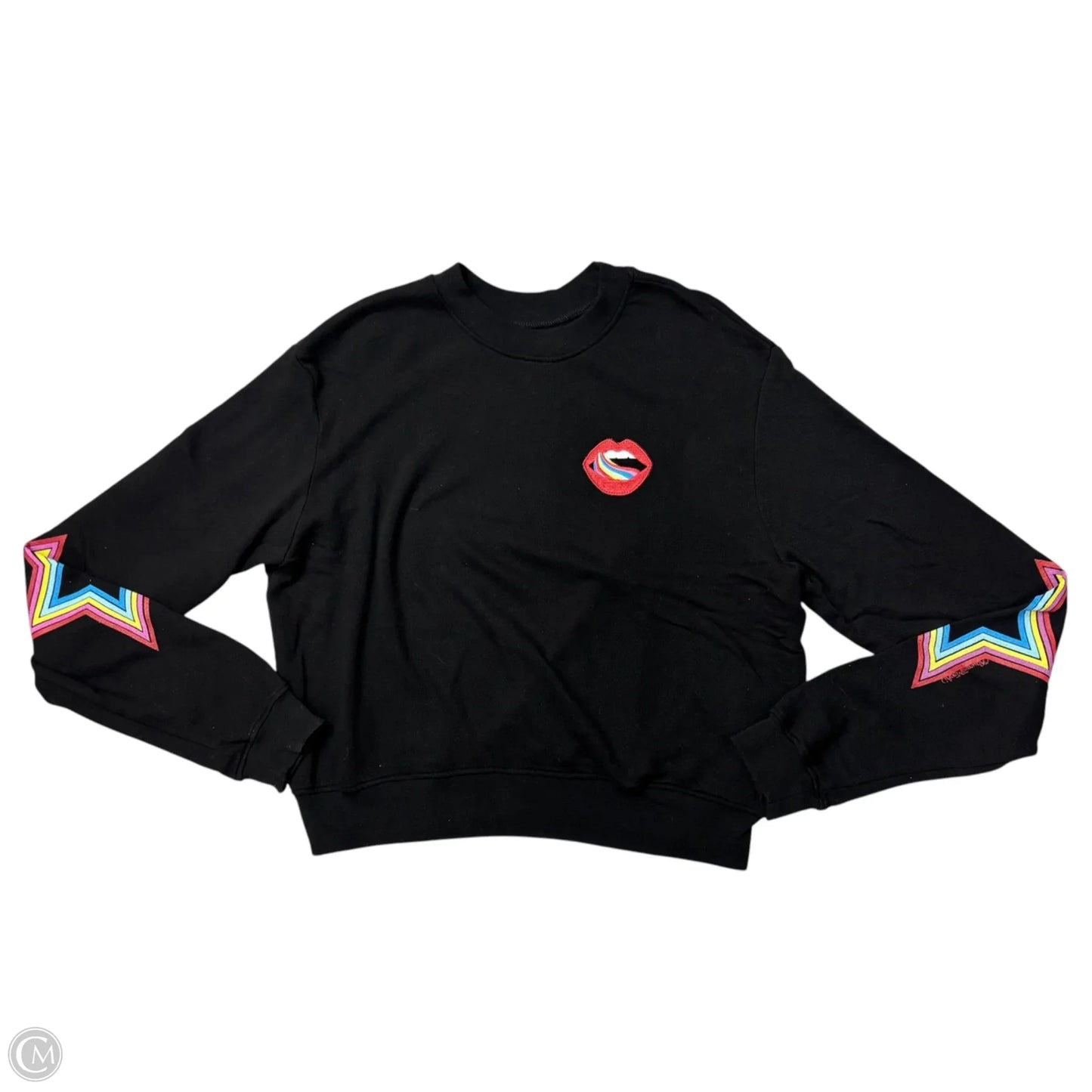 Sweatshirt Crewneck By Lauren Moshi In Black, Size: M