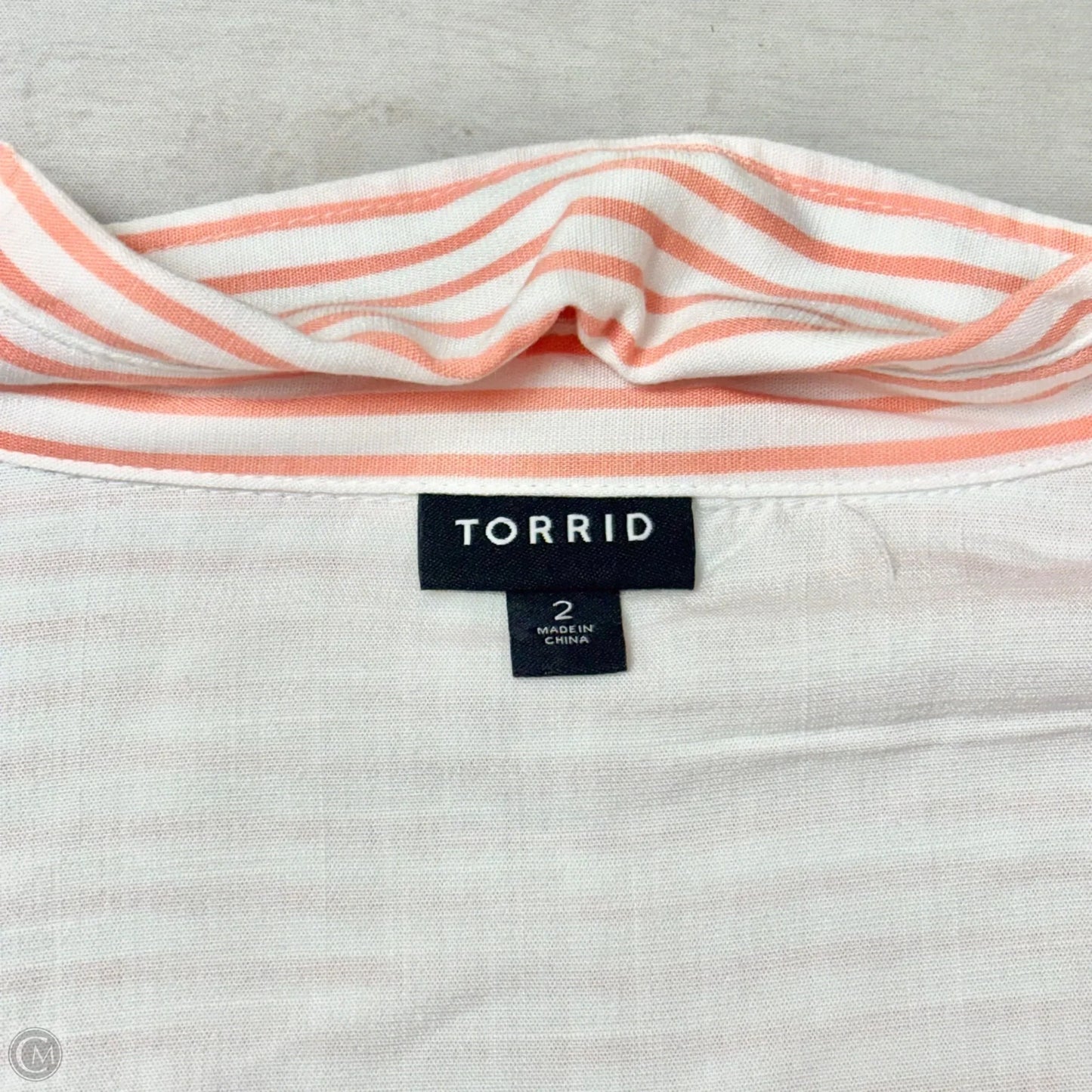 Top Short Sleeve By Torrid In Striped Pattern, Size: 2x