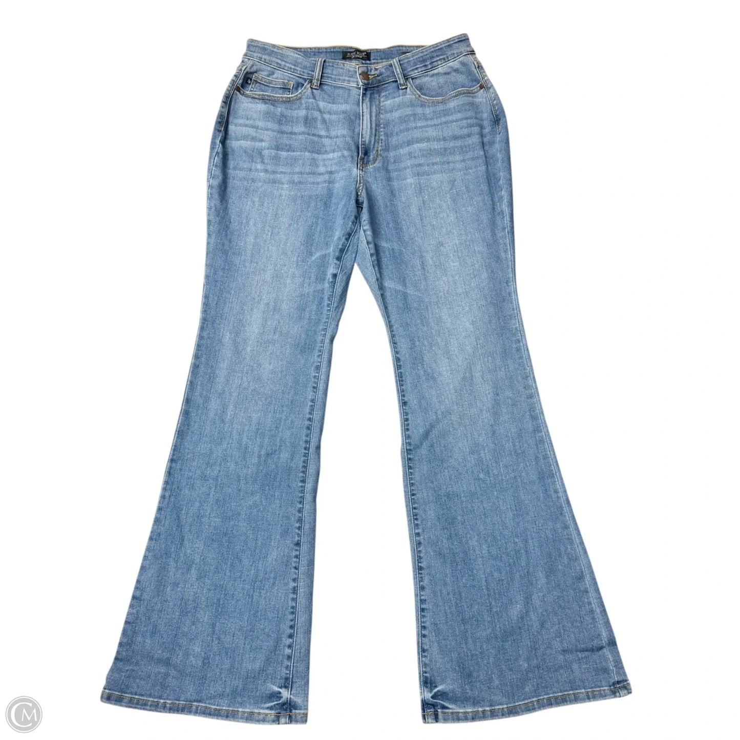 Jeans Flared By Judy Blue In Blue Denim, Size: 14