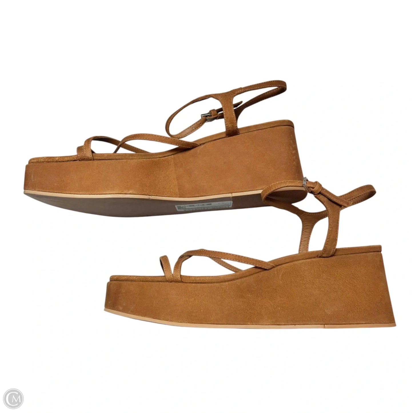 Sandals Heels Wedge By Reformation In Brown, Size: 9.5