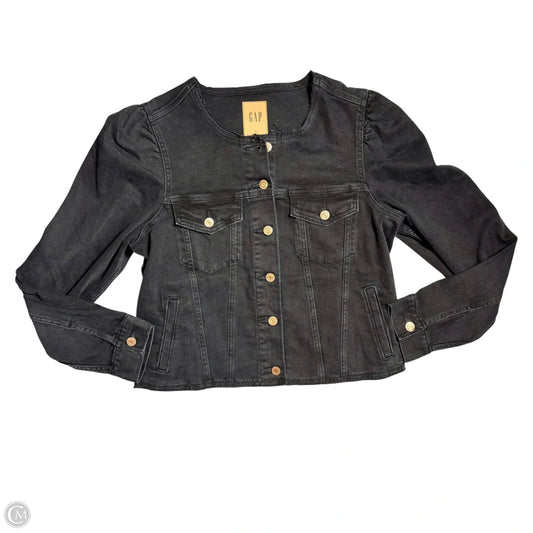 Jacket Denim By Gap In Black Denim, Size: L