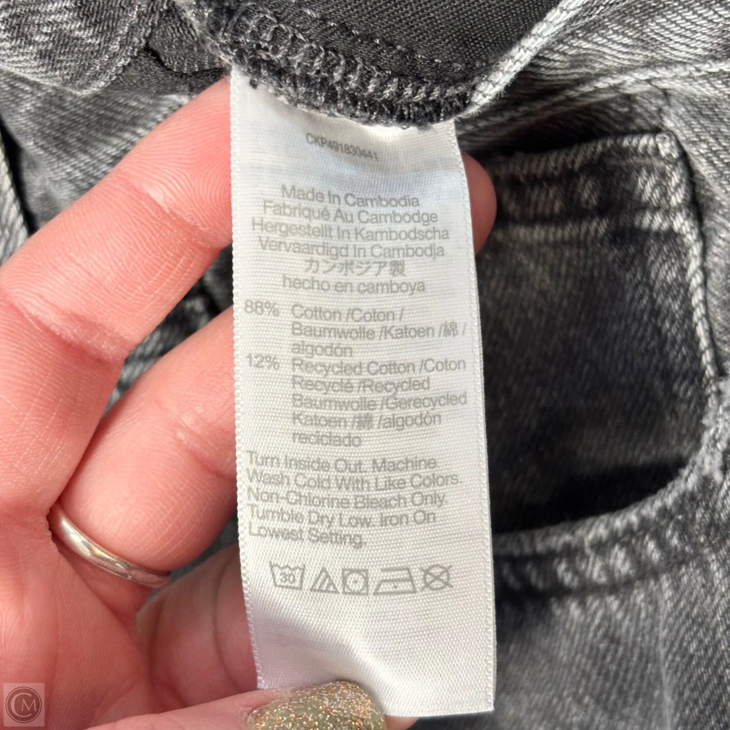 Jeans Wide Leg By Madewell In Grey Denim, Size: 8