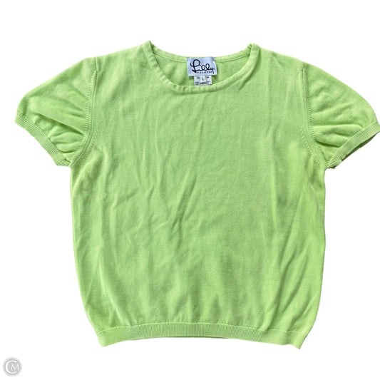 Top Short Sleeve Designer By Lilly Pulitzer In Green, Size: L