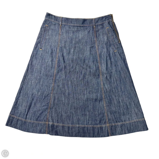 Skirt Midi By Talbots In Blue Denim, Size: 12