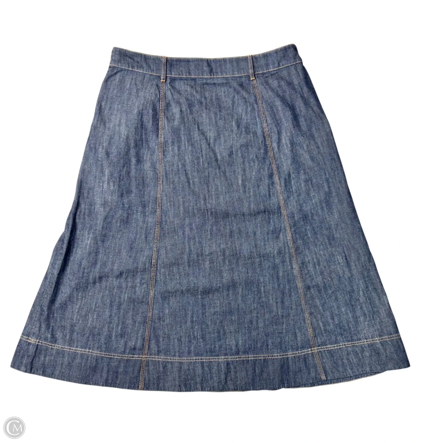 Skirt Midi By Talbots In Blue Denim, Size: 12