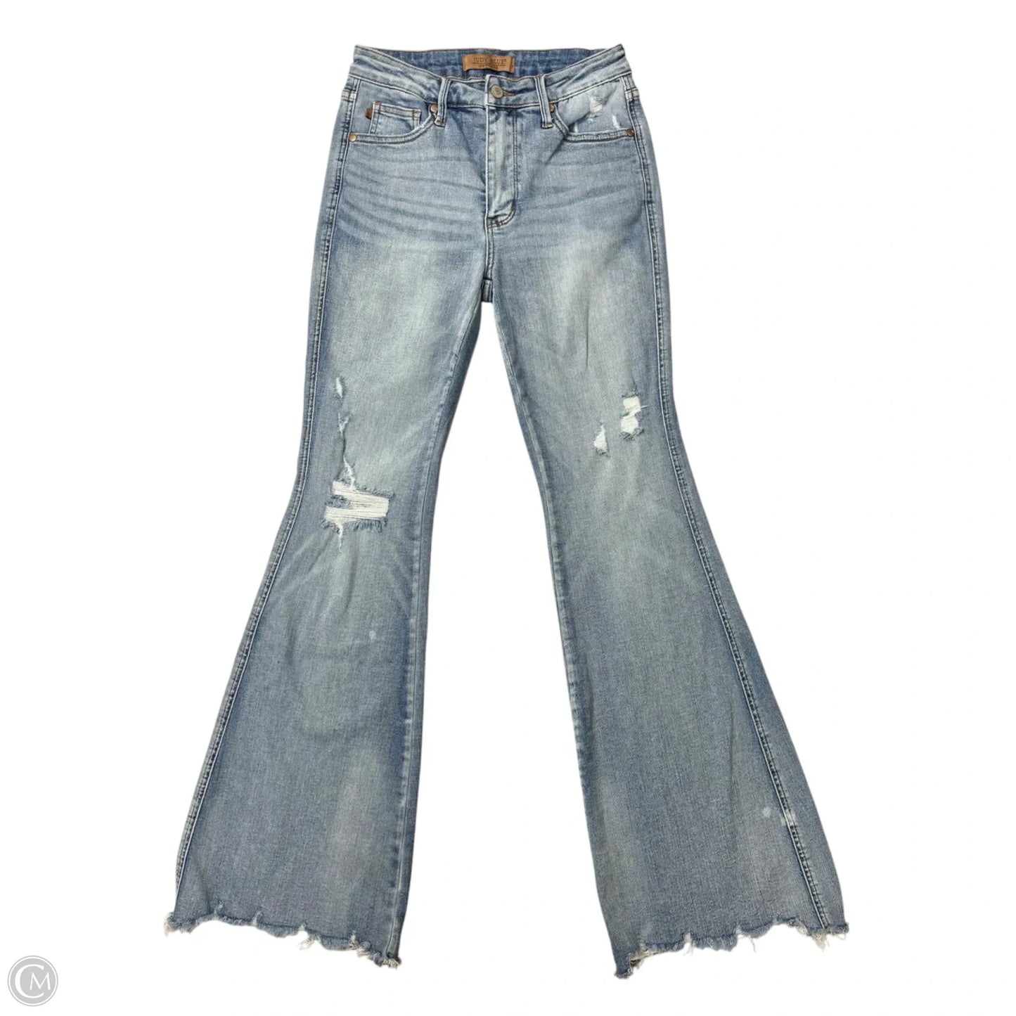 Jeans Flared By Judy Blue In Blue Denim, Size: 2