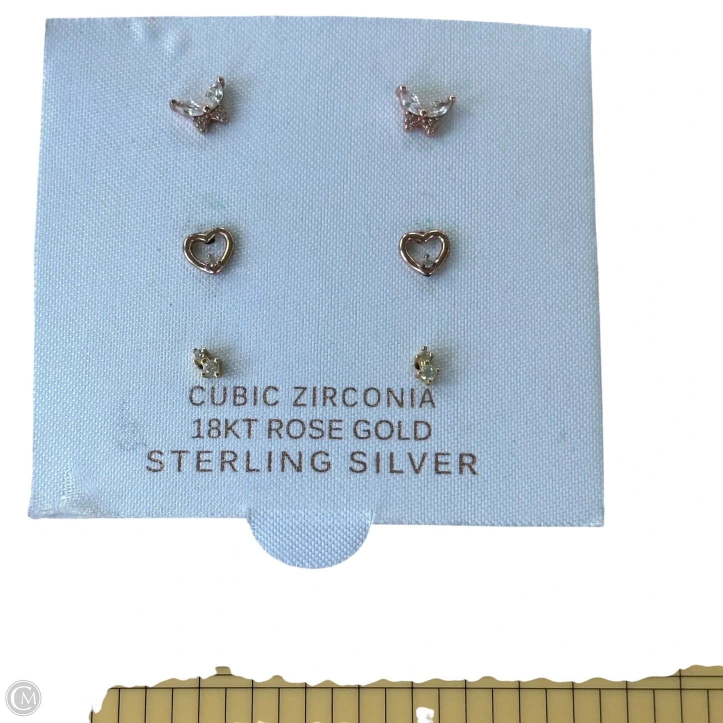 Earrings Sterling Silver, Size: 03 Piece Set