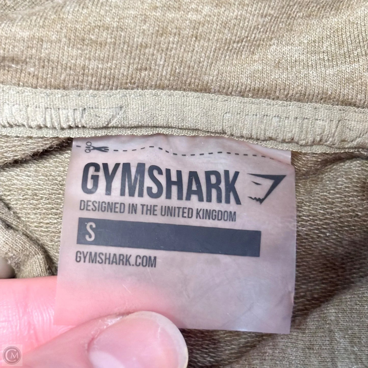 Athletic Top Long Sleeve Hoodie By Gym Shark In Green, Size: S