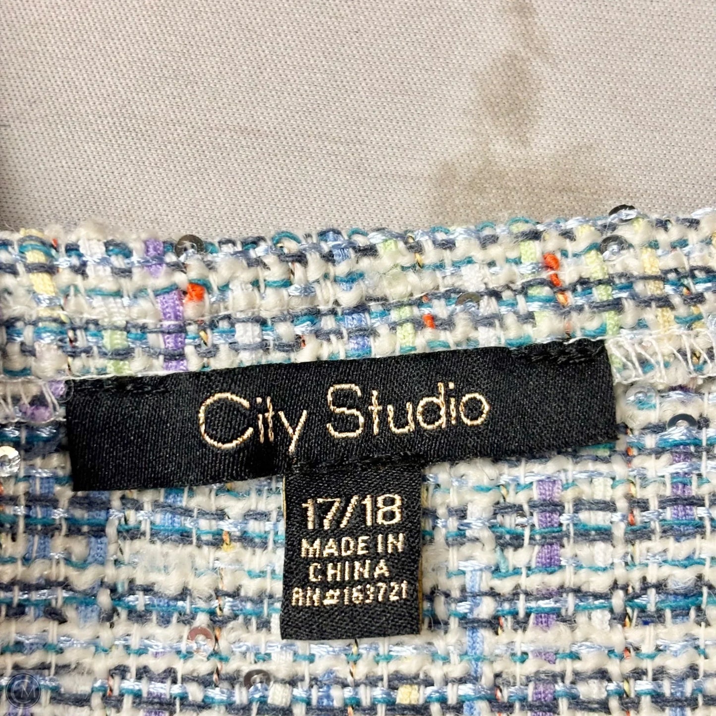 Dress Casual Short By City Studio In Blue, Size: 1x