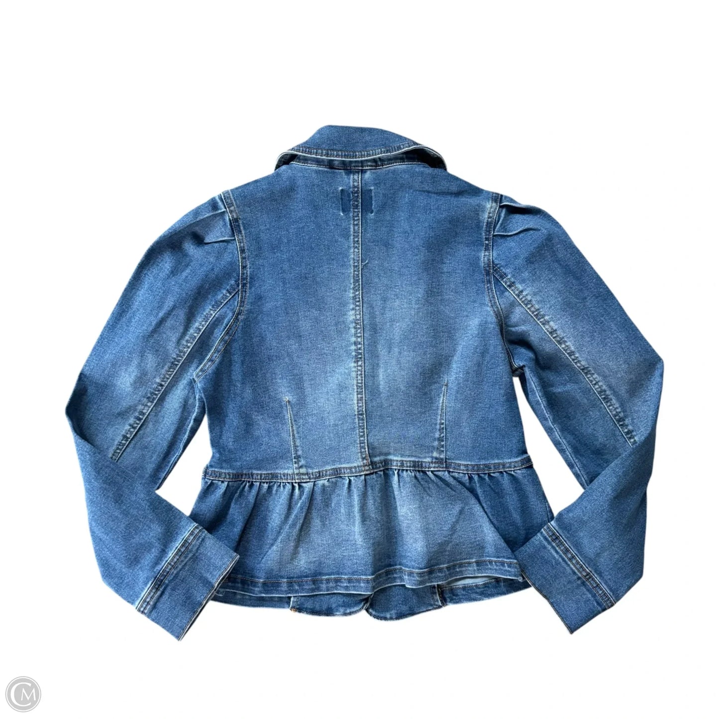 Jacket Denim By Curve Appeal In Blue Denim, Size: S