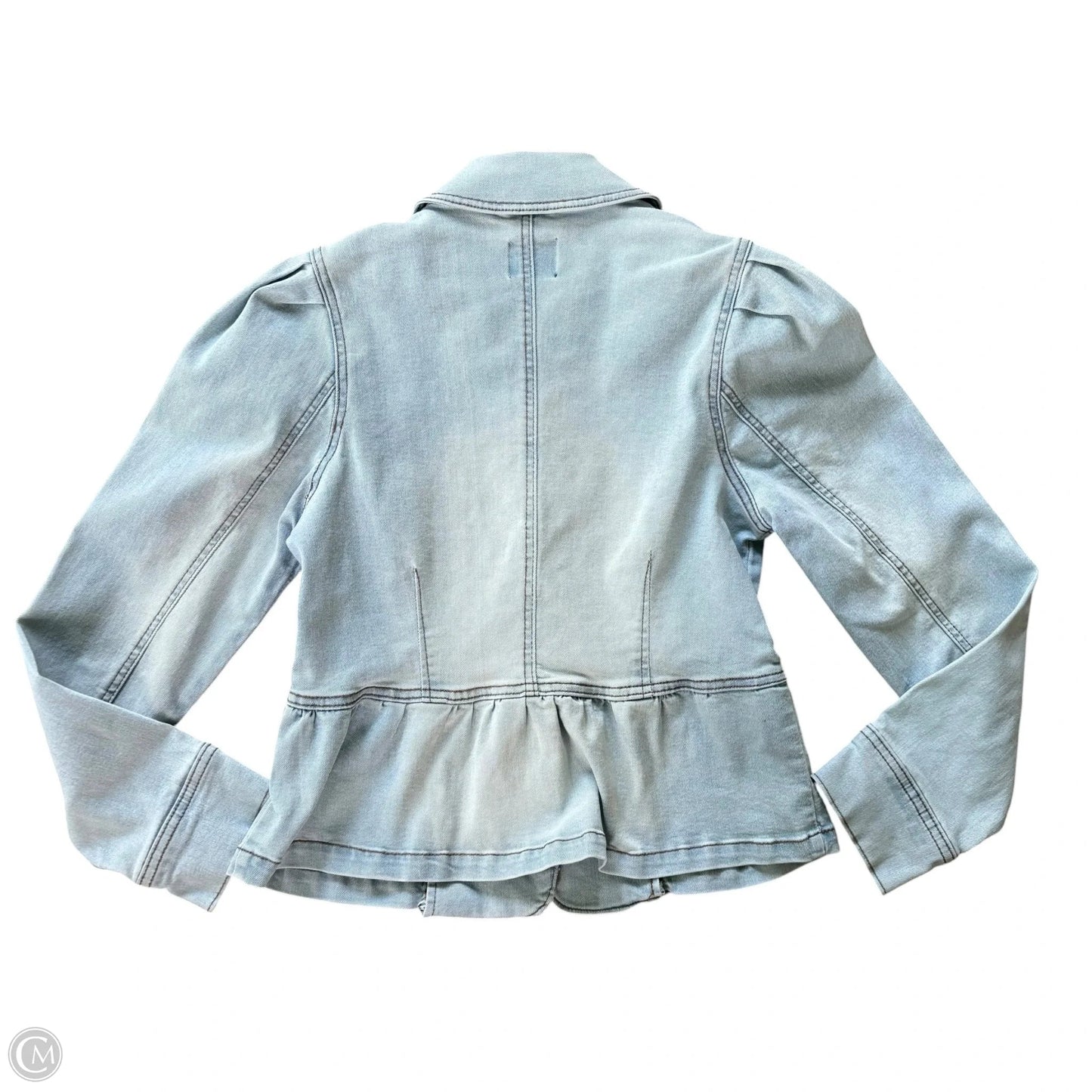 Jacket Denim By Curve Appeal In Blue Denim, Size: S