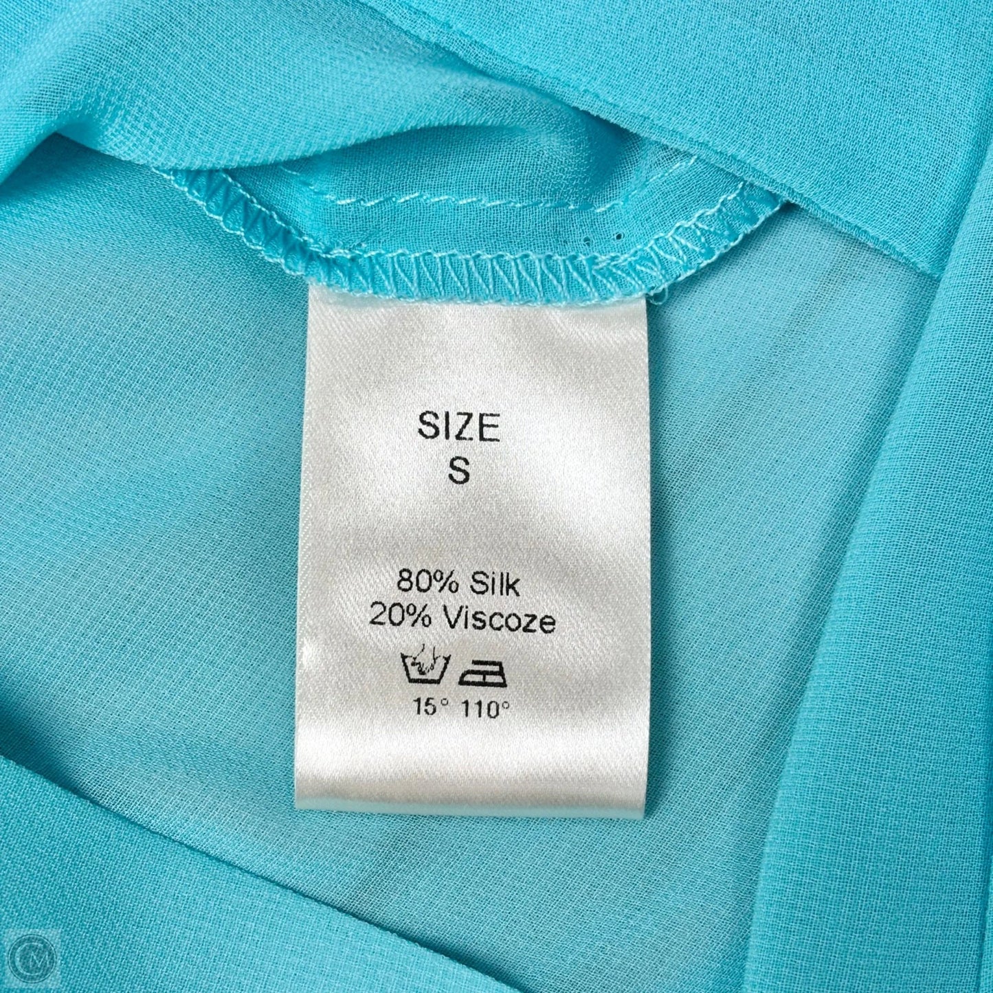 Blouse Short Sleeve By Halewski In Blue, Size: S