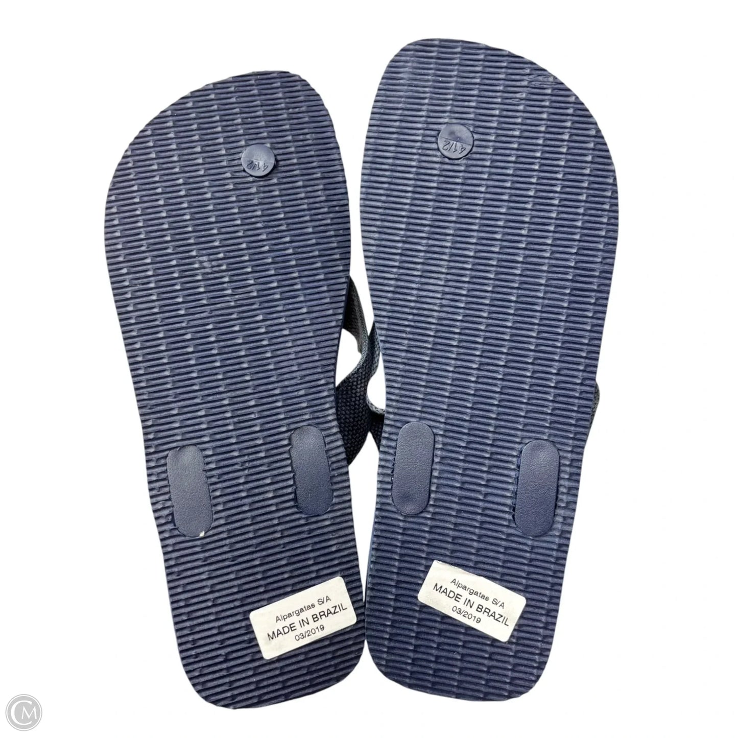 Sandals Flip Flops By Havaianas In Navy, Size: 10