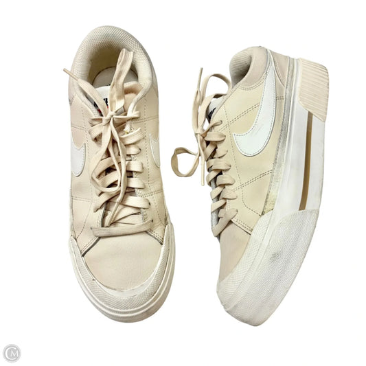 Shoes Sneakers Platform By Nike In Tan, Size: 8.5