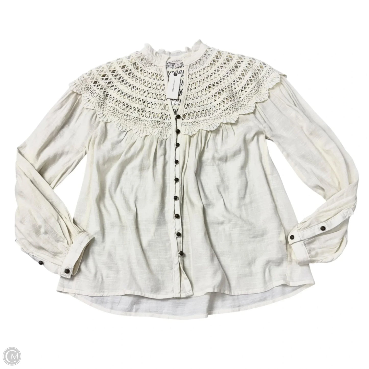 Top Long Sleeve By Pilcro In Ivory, Size: Xs