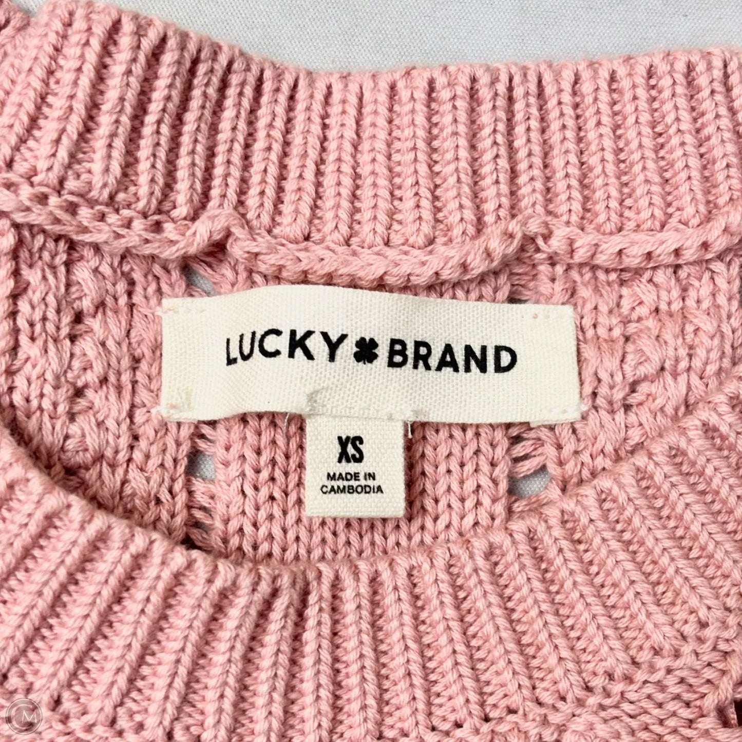 Sweater Short Sleeve By Lucky Brand In Pink, Size: Xs