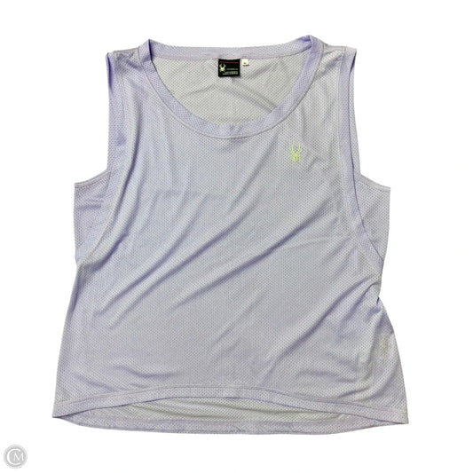 Athletic Tank Top By Spyder In Purple, Size: Xl