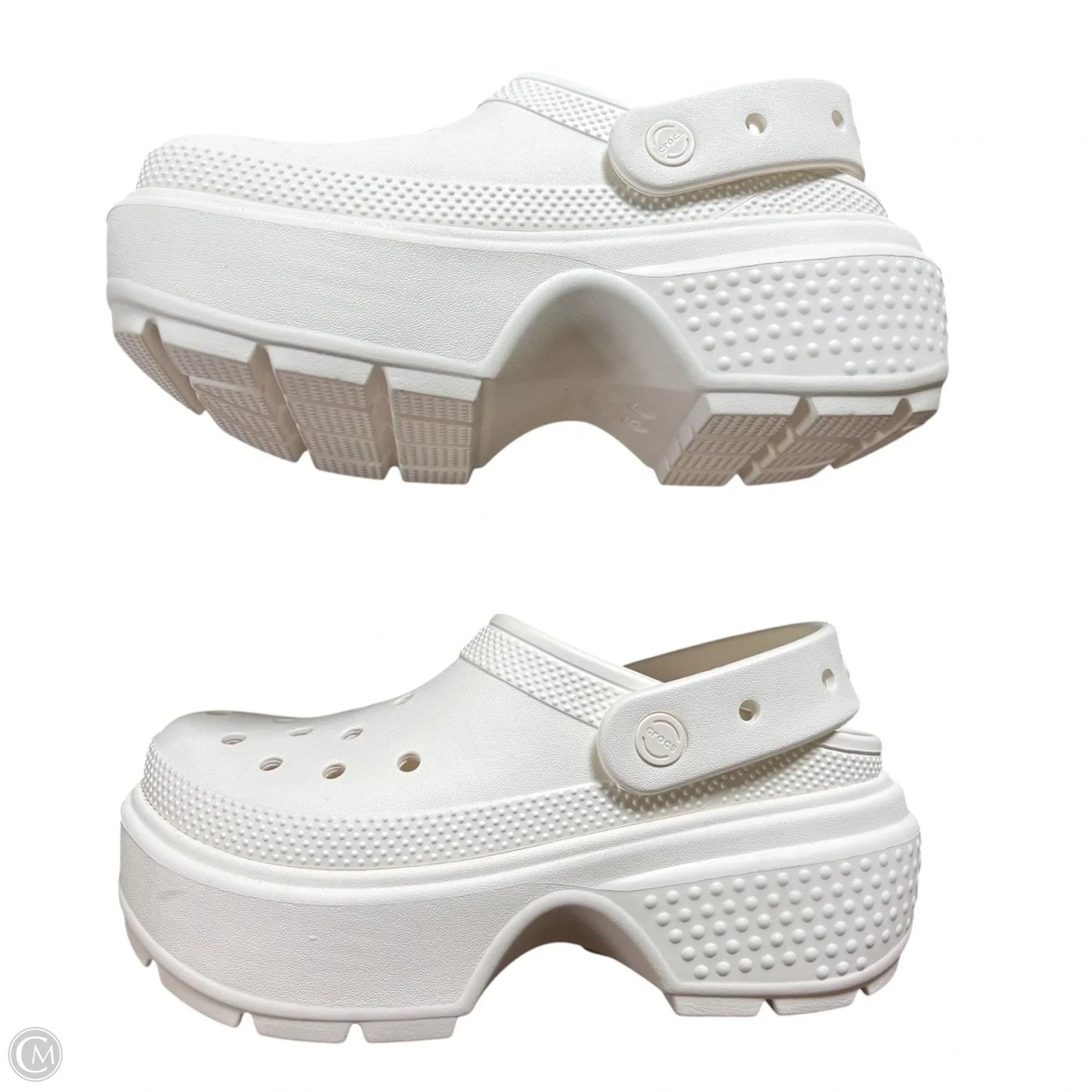 Shoes Heels Platform By Crocs In White, Size: 7