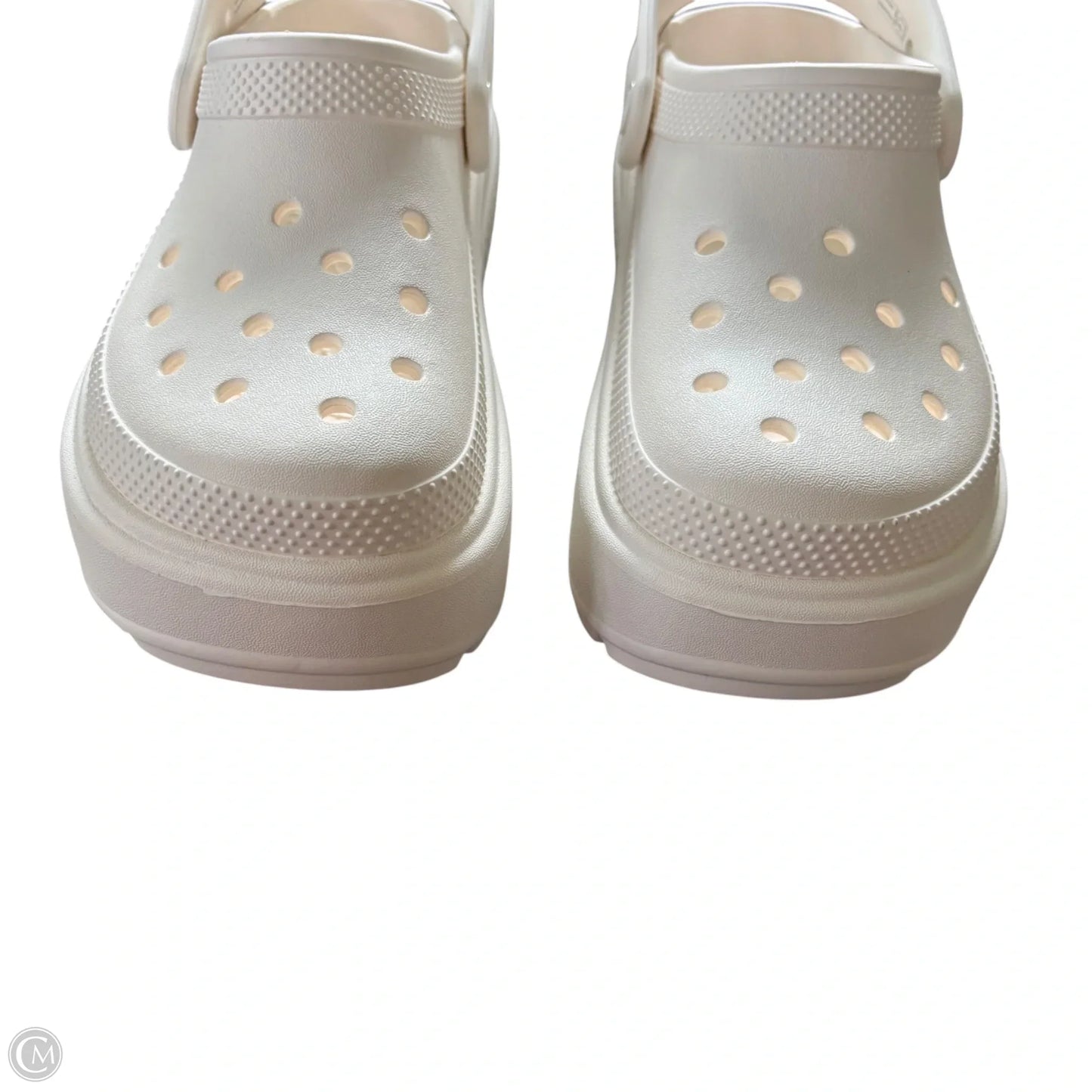 Shoes Heels Platform By Crocs In White, Size: 7