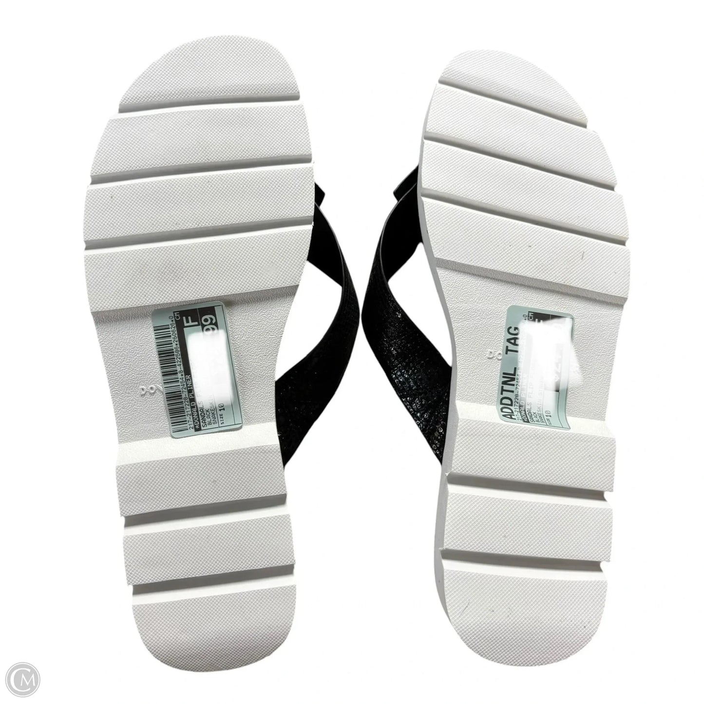 Sandals Flip Flops By Donald Pliner In Black, Size: 10
