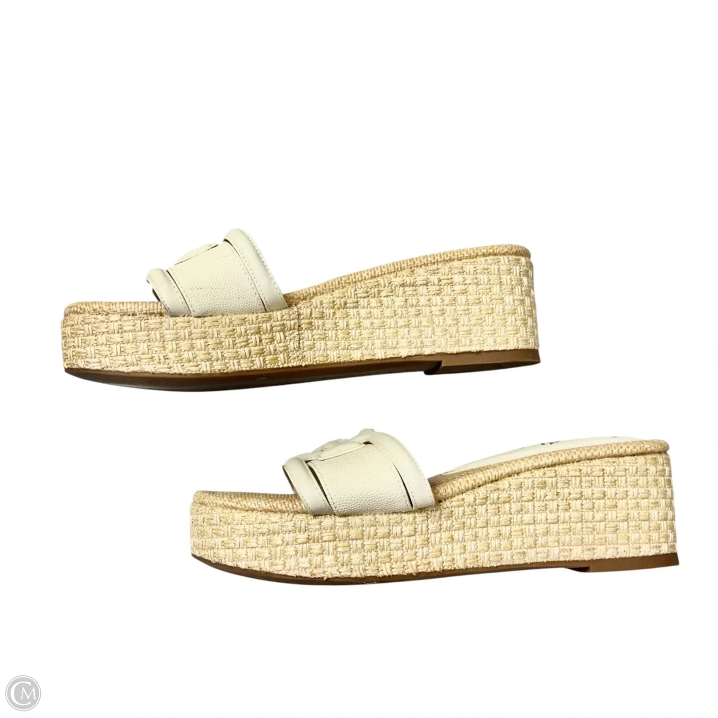 Sandals Heels Wedge By Sam Edelman In Cream, Size: 8.5