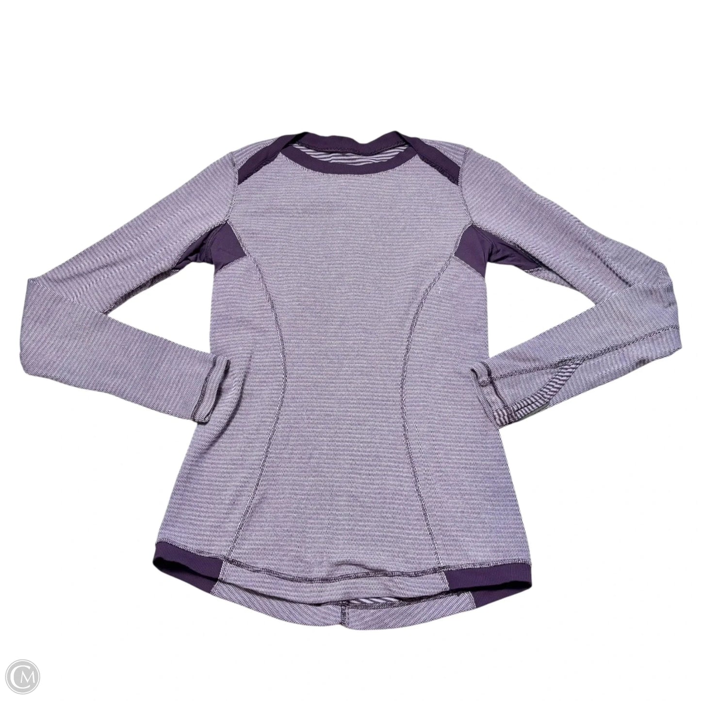 Athletic Top Long Sleeve Crewneck By Lululemon In Purple, Size: M