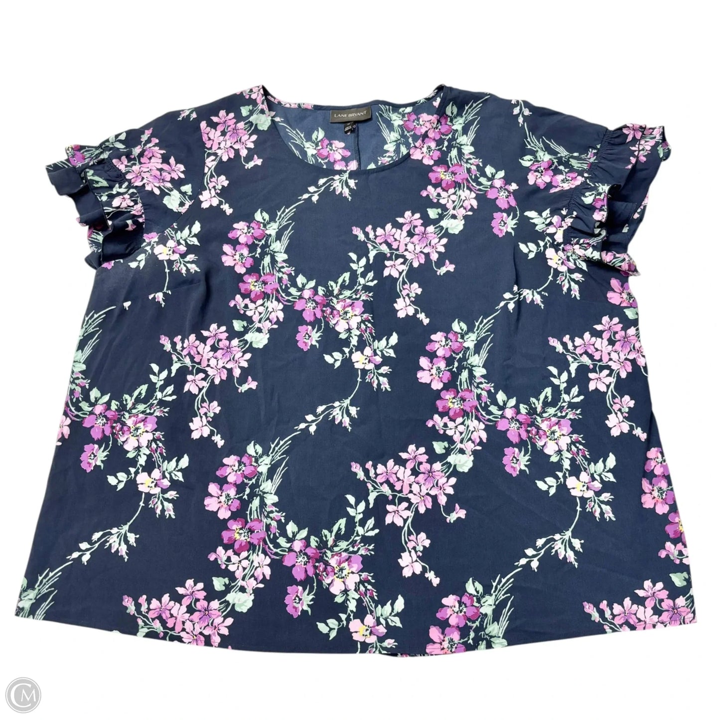 Top Short Sleeve By Lane Bryant In Floral Print, Size: 3x