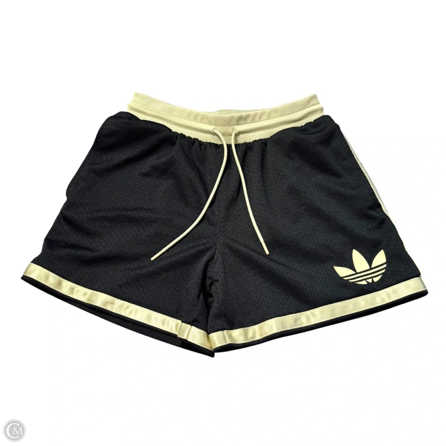 Athletic Shorts By Adidas In Black & Gold, Size: S