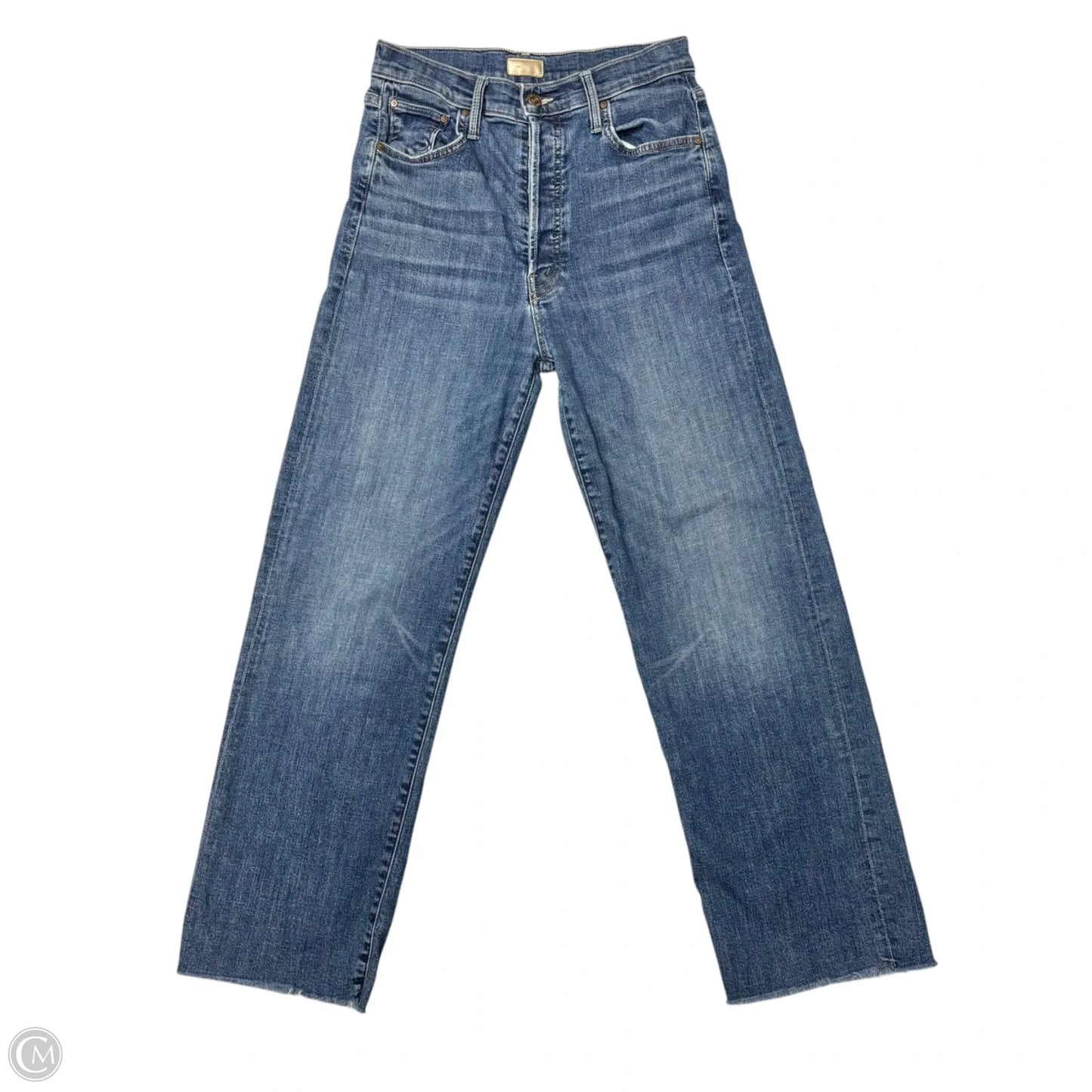 Jeans Straight By Mother In Blue Denim, Size: 8