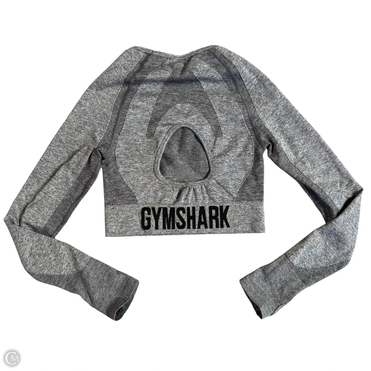 Athletic Top Long Sleeve Crewneck By Gym Shark In Grey, Size: M