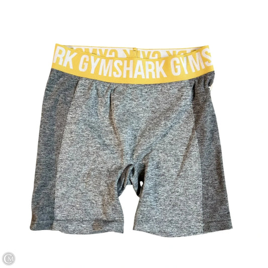 Athletic Shorts By Gym Shark In Grey & Yellow, Size: M
