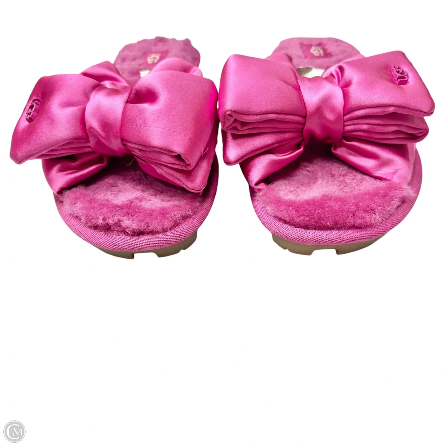 Slippers Designer By Ugg In Pink, Size: 6