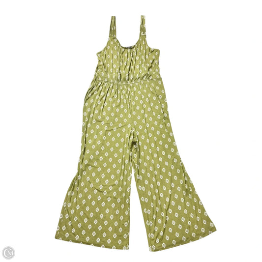 Jumpsuit By Lane Bryant In Green & White, Size: 2x