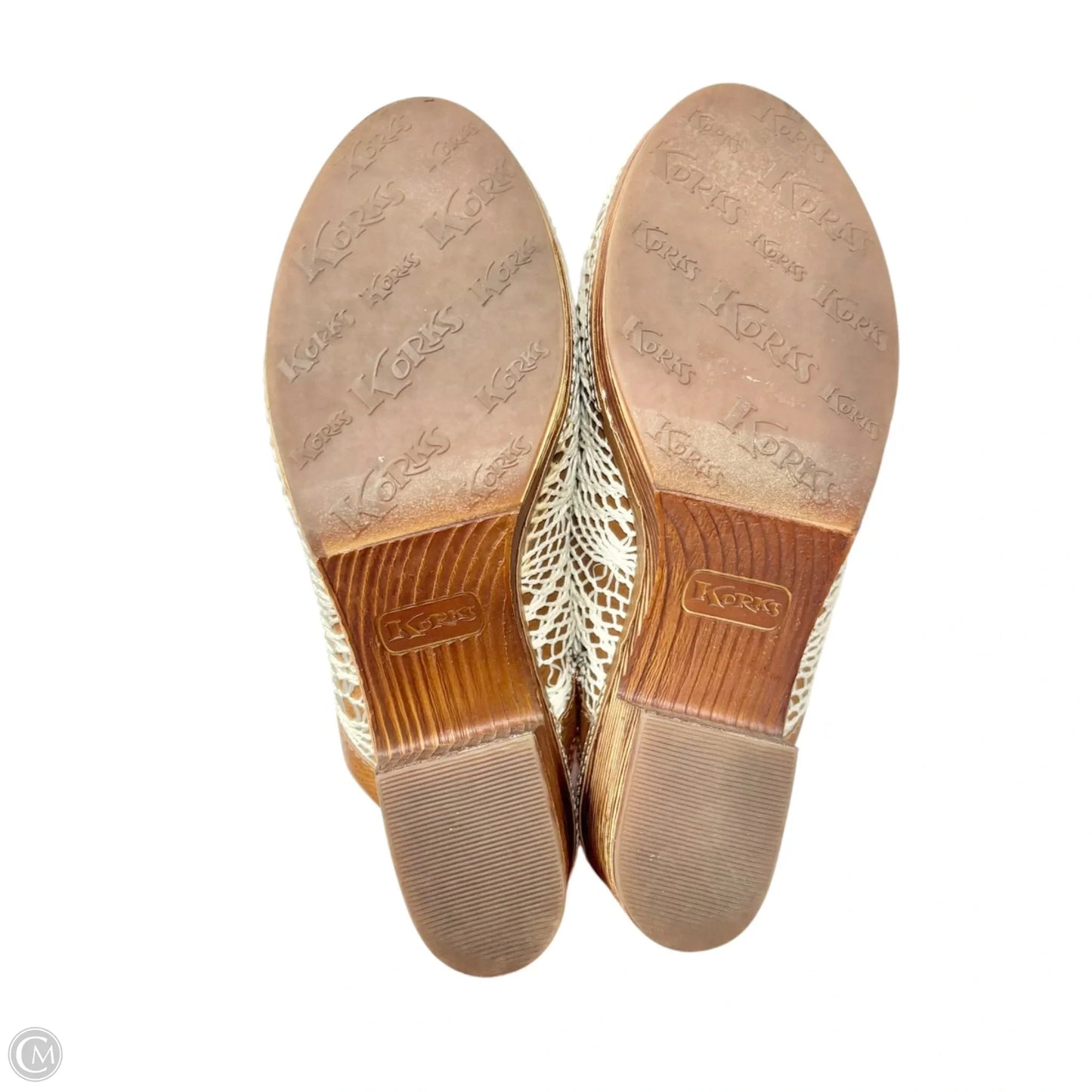 Shoes Heels Block By Kork Ease In Brown & Cream, Size: 9