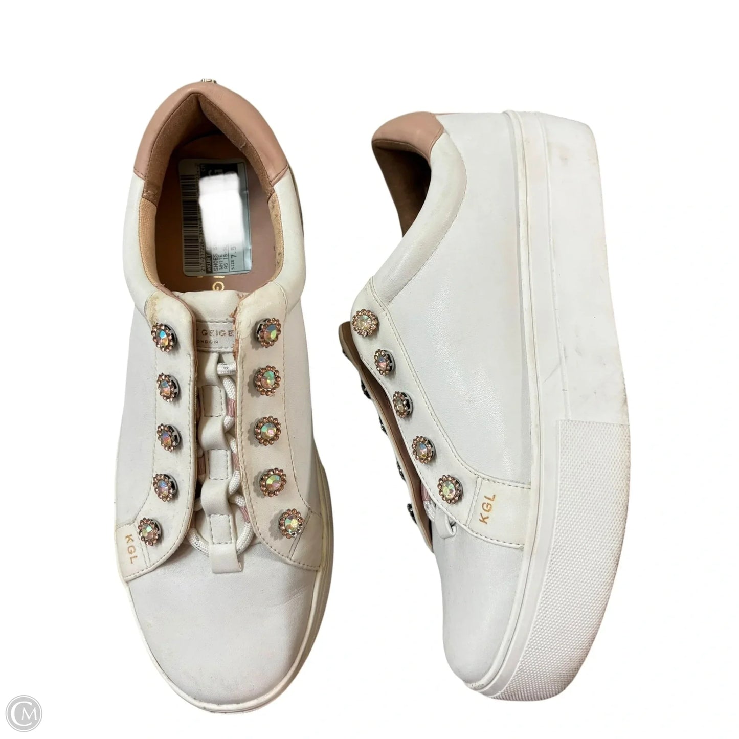 Shoes Sneakers By Kurt Geiger London In White, Size: 7.5