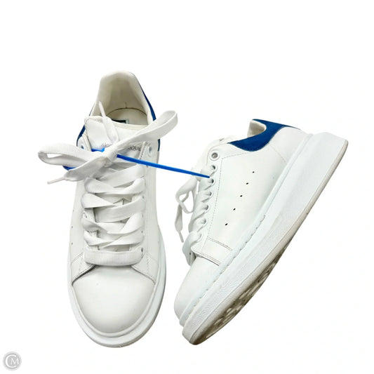 Shoes Luxury Designer By Alexander Mcqueen In Blue & White, Size: 7.5