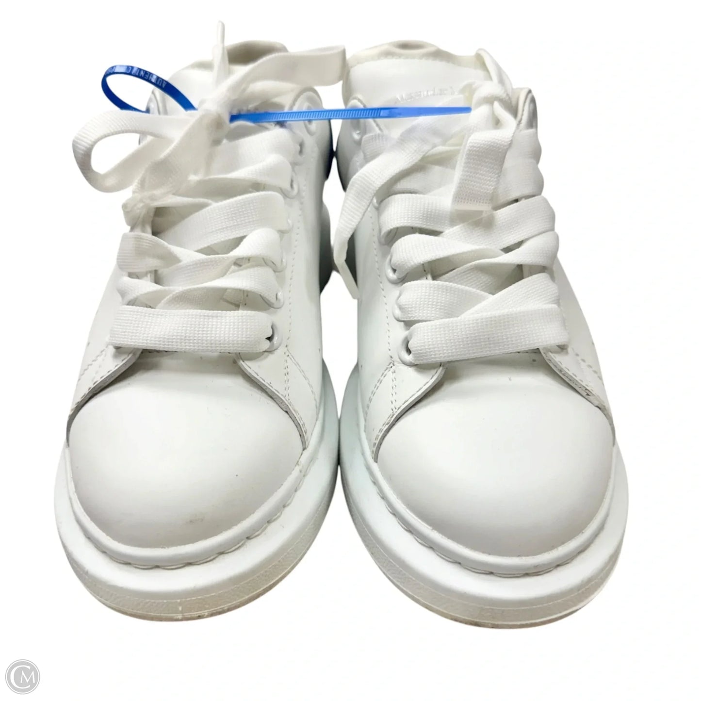 Shoes Luxury Designer By Alexander Mcqueen In Blue & White, Size: 7.5