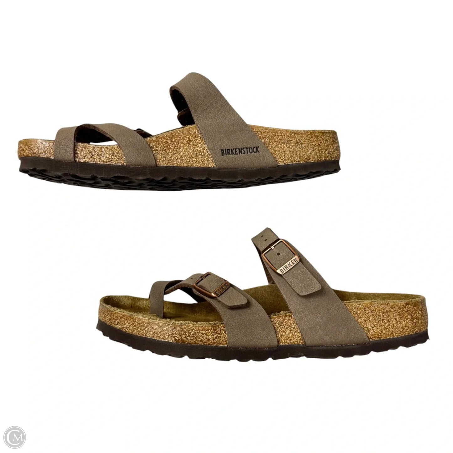 Sandals Flats By Birkenstock In Brown, Size: 7