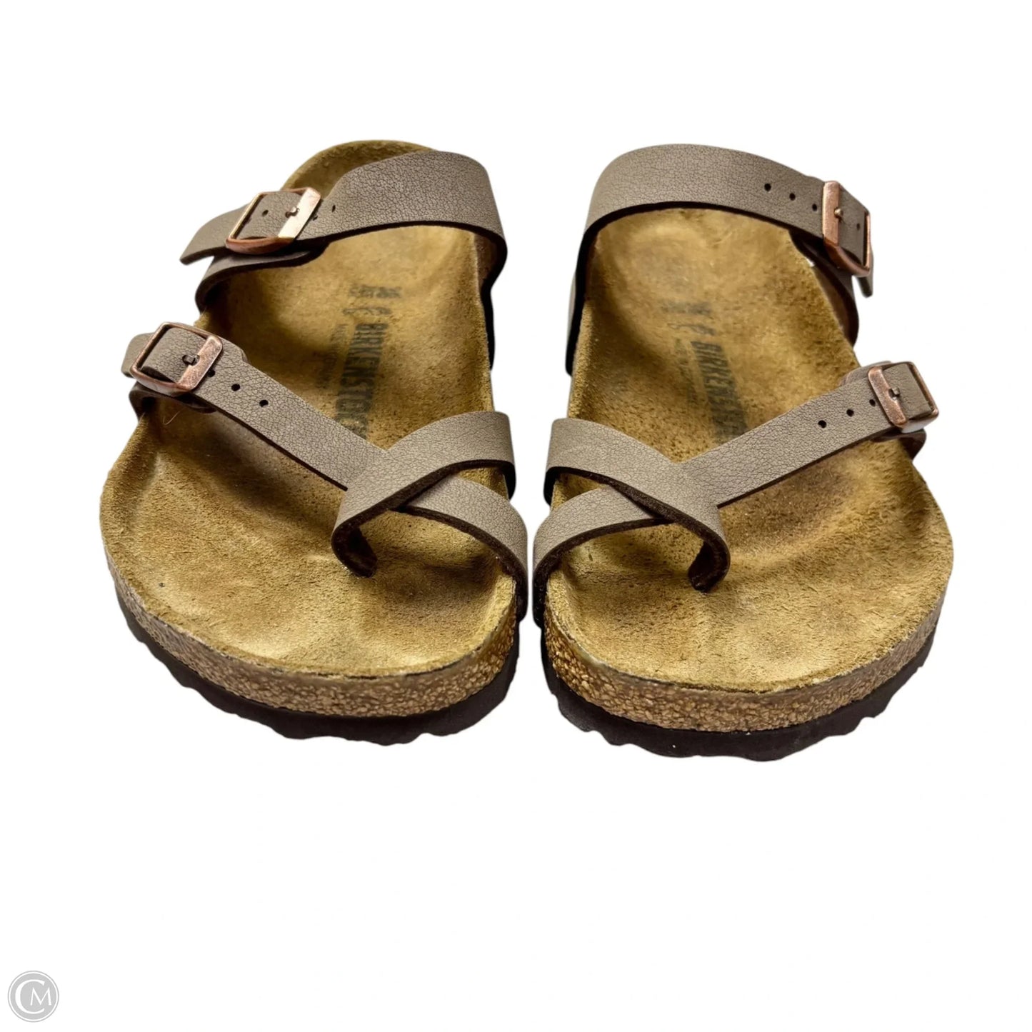 Sandals Flats By Birkenstock In Brown, Size: 7