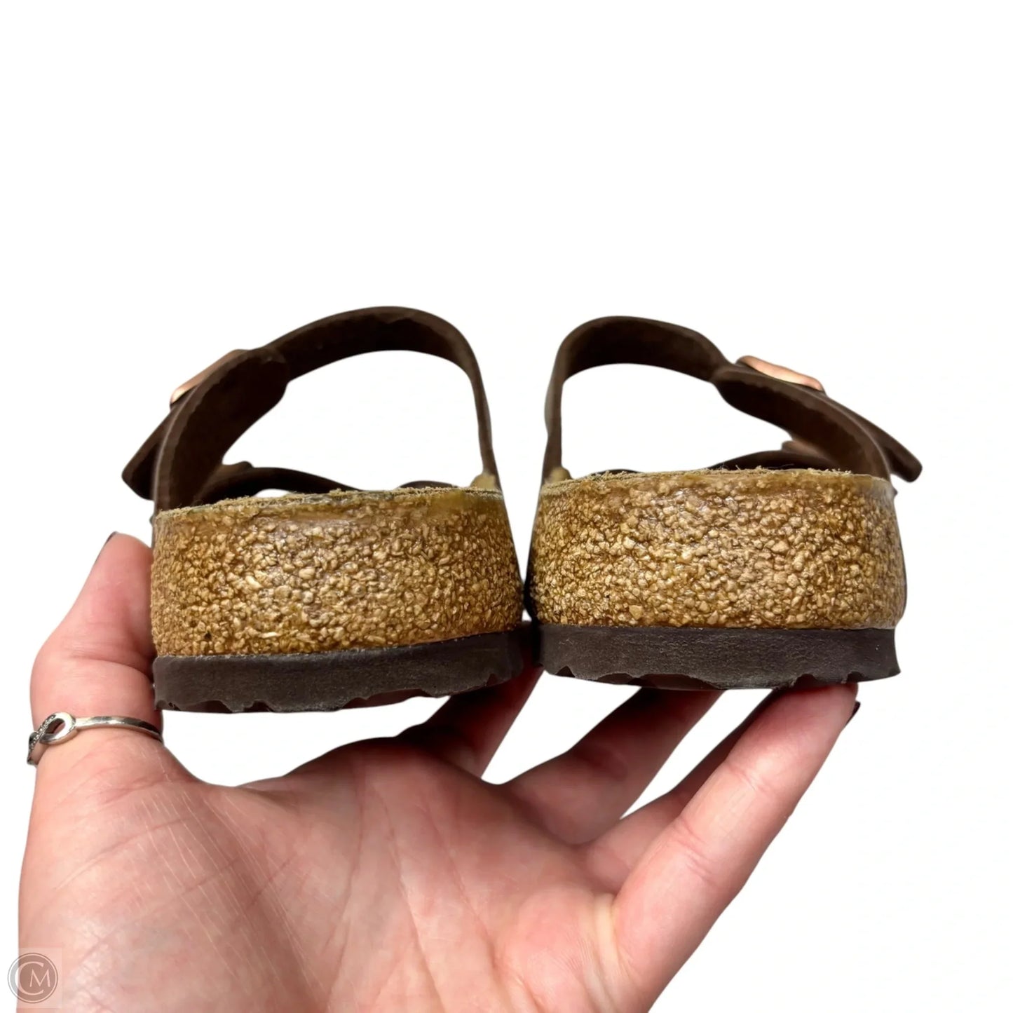 Sandals Flats By Birkenstock In Brown, Size: 7