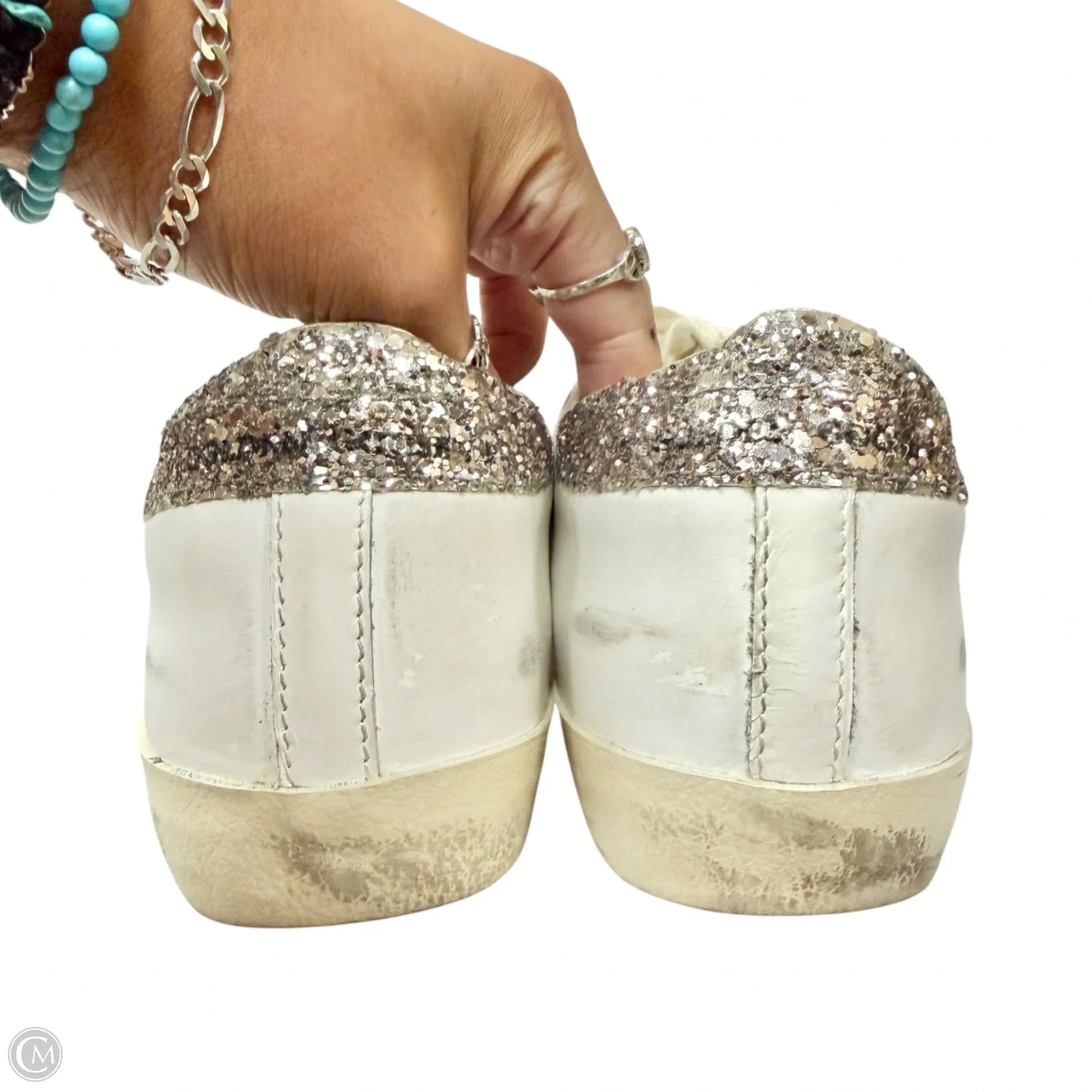 Shoes Luxury Designer By Golden Goose In White, Size: 7.5