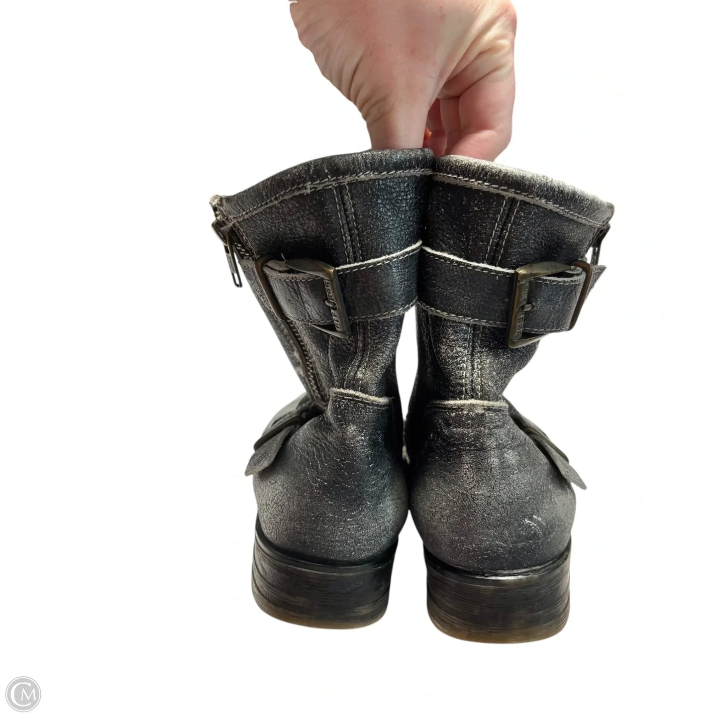 Boots Leather By Bed Stu In Grey, Size: 8