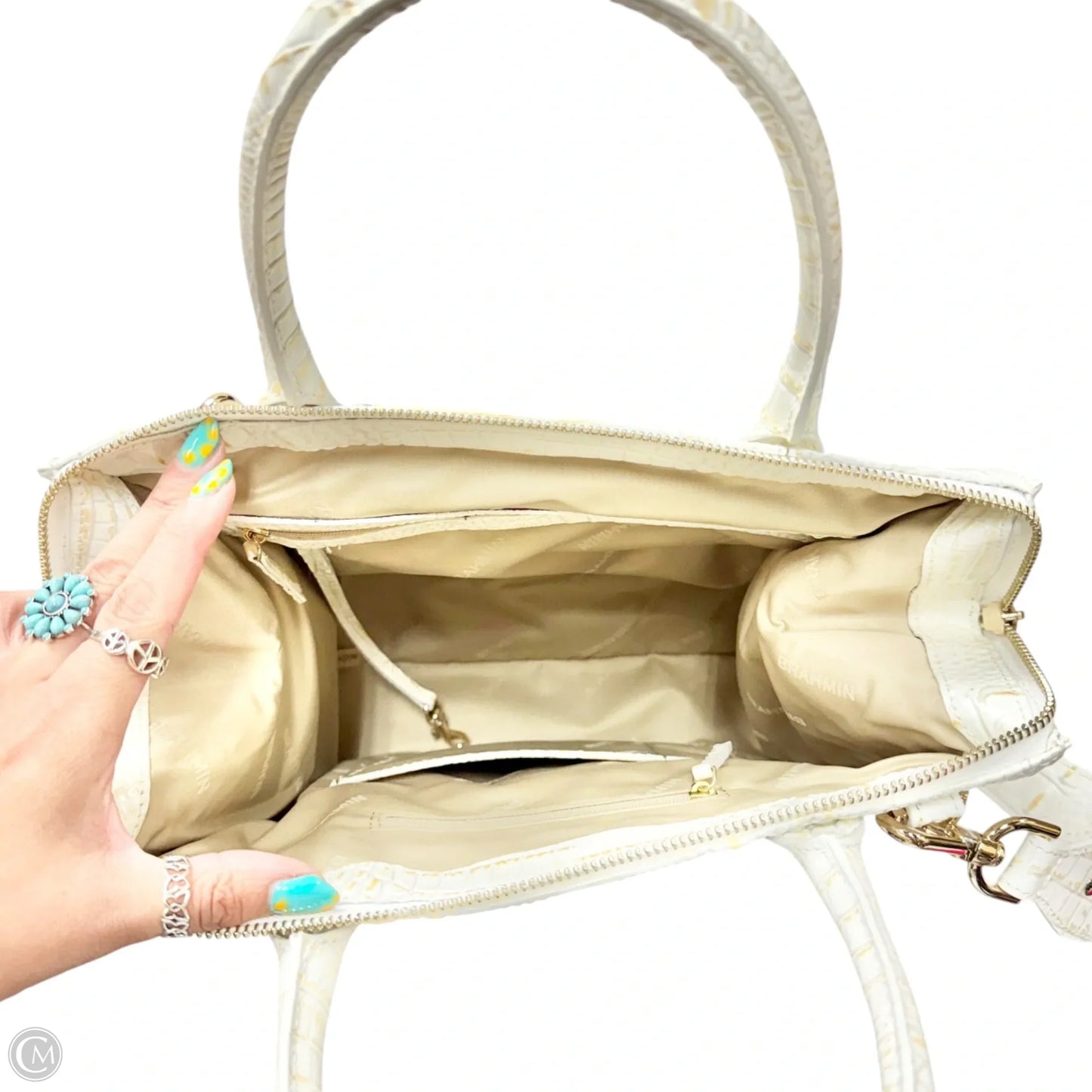 Handbag Designer By Brahmin, Size: Large
