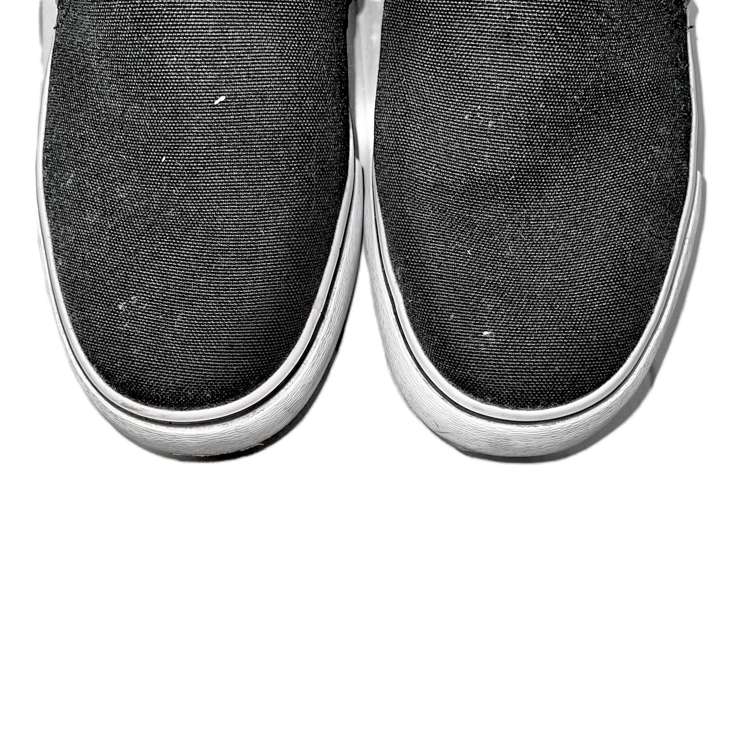 Black Shoes Flats By Vans, Size: 10