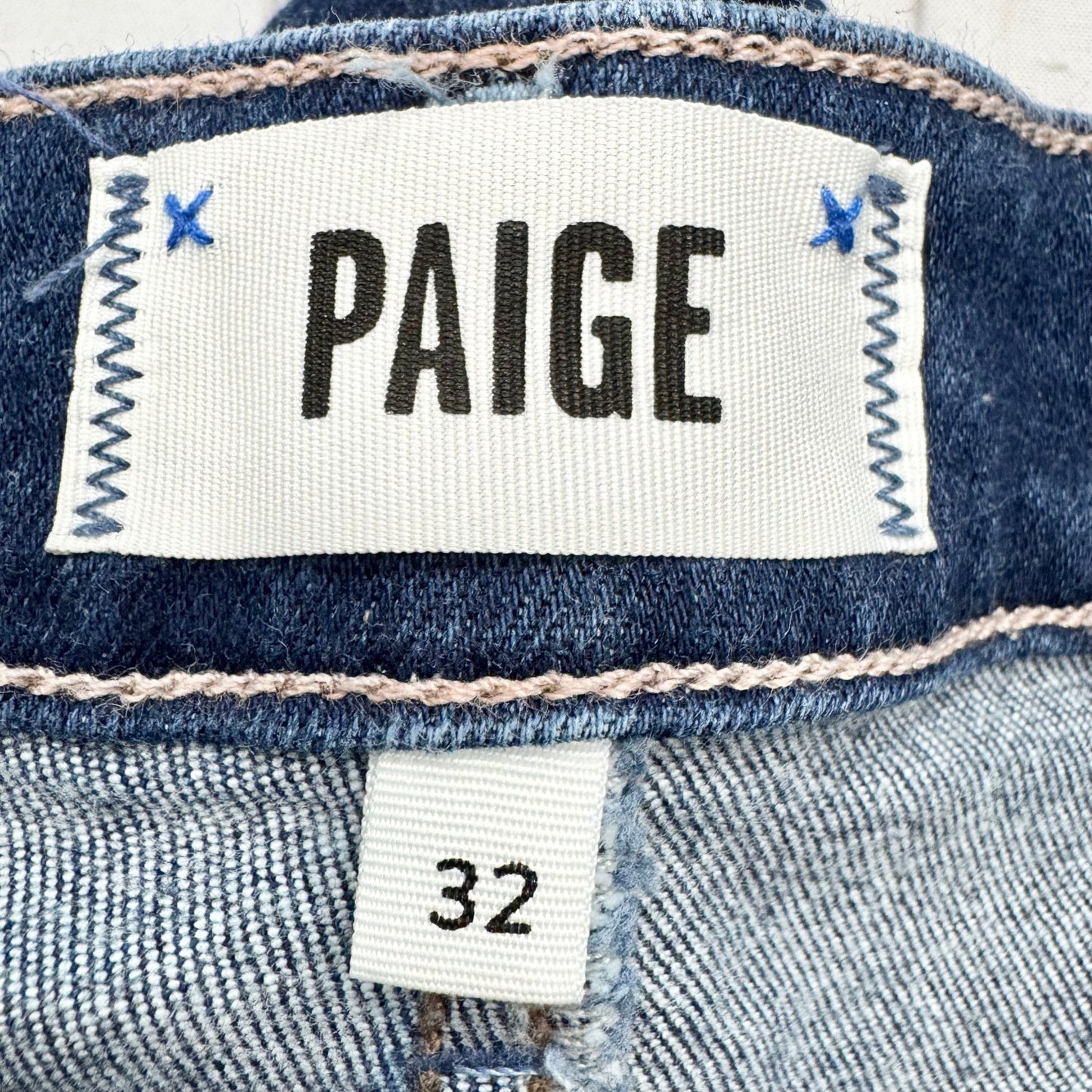 Jeans Wide Leg By Paige In Blue Denim, Size: 14