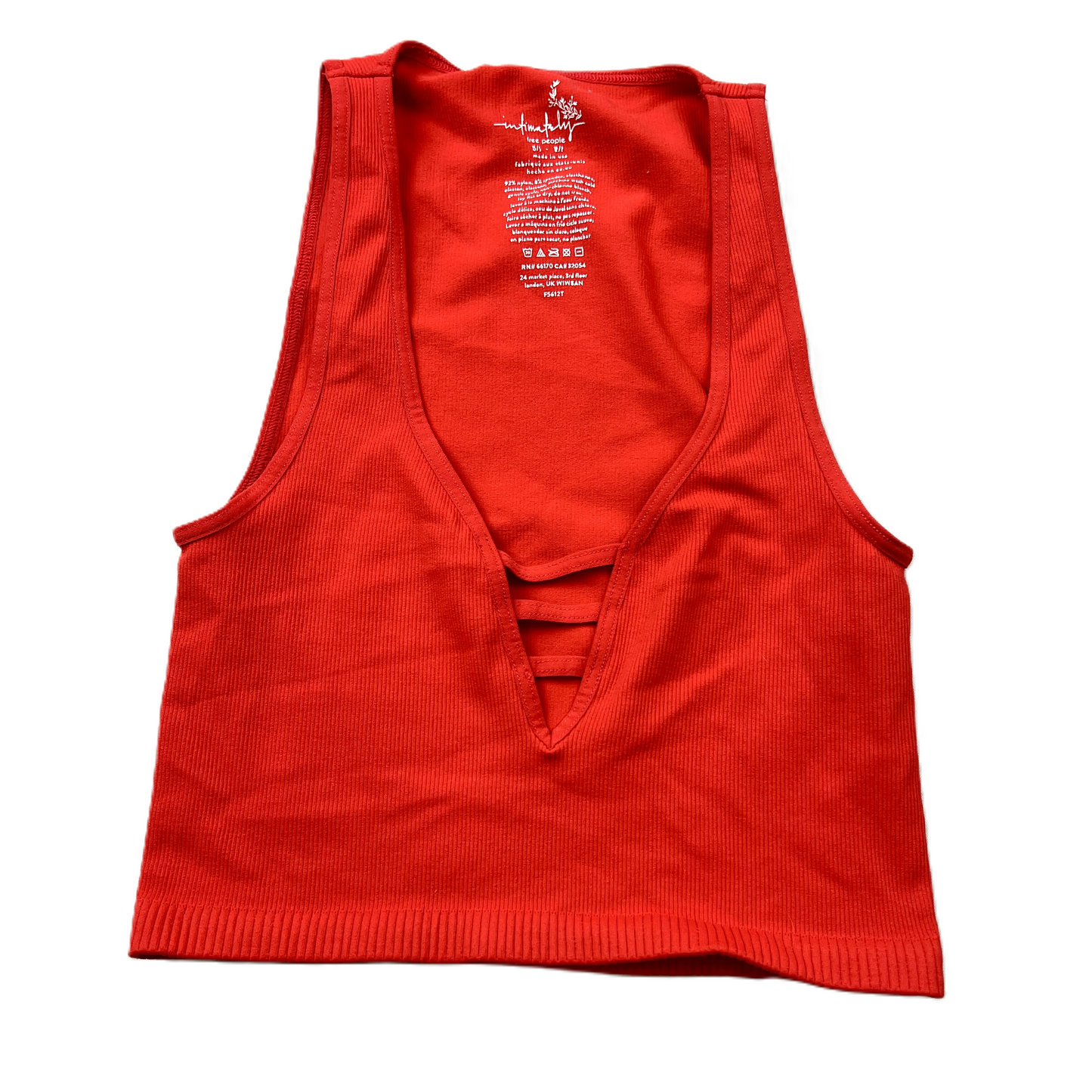 Red Athletic Tank Top By Free People, Size: Xs