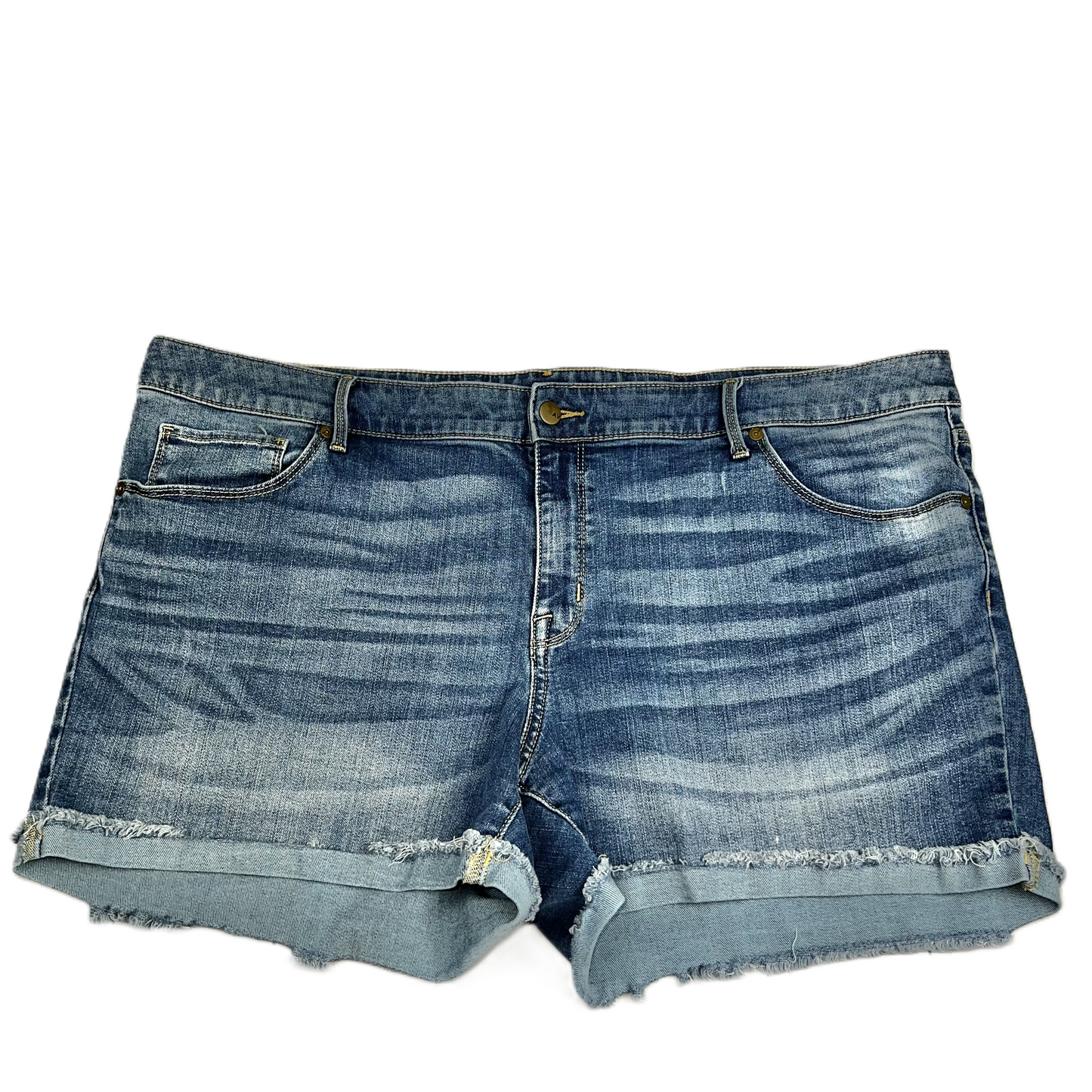 Blue Denim Shorts By Ava & Viv, Size: 22w