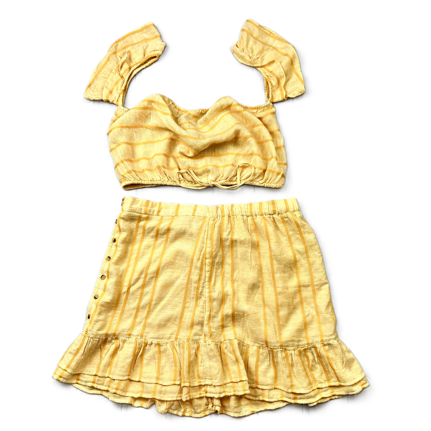 Yellow Skirt Set 2pc By American Eagle, Size: L